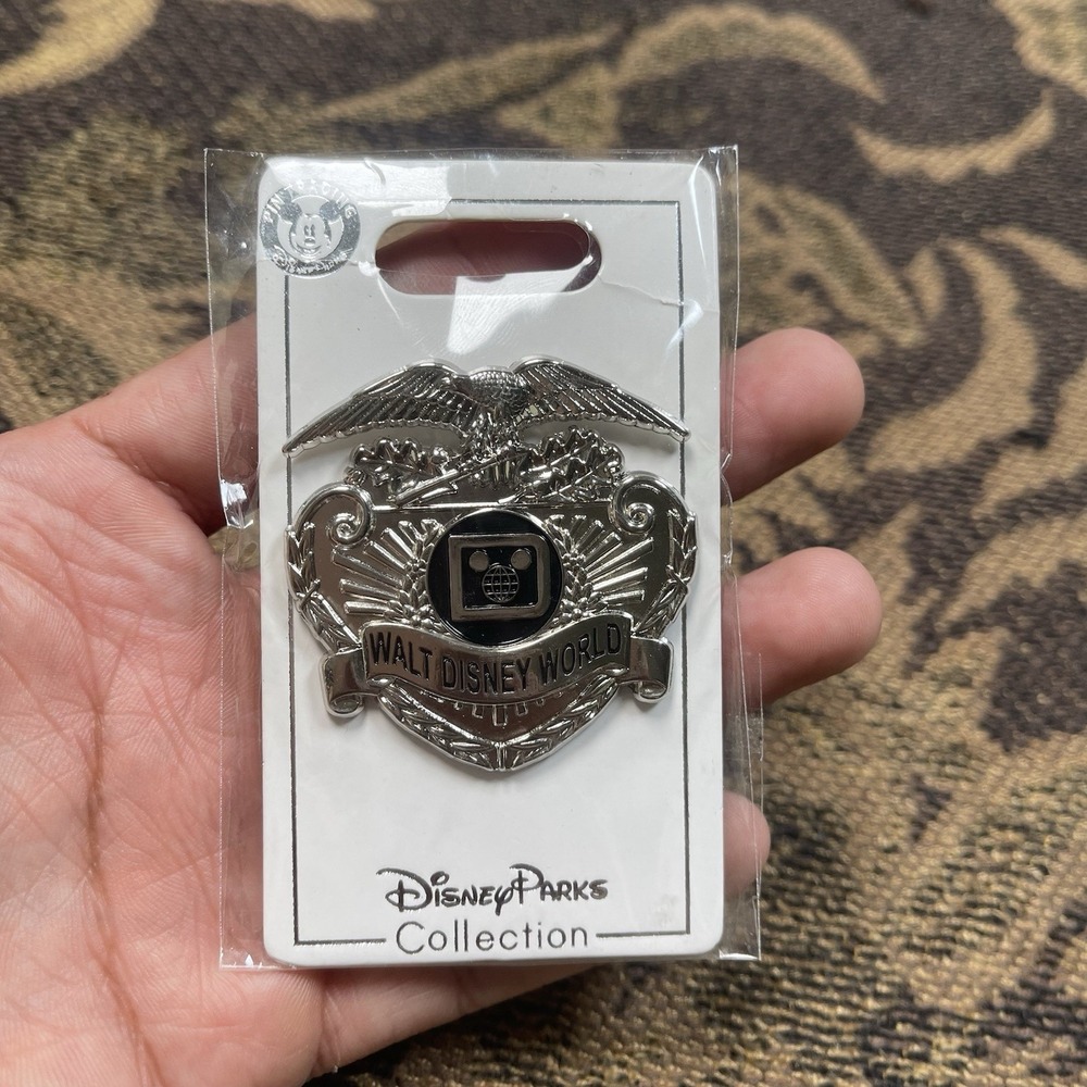Disney Parks Collection Walt Disney World Security Shield Badge Character Pin